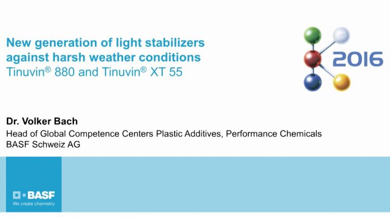 Chất kháng tia cực tím mới của BASF; Tinuvin® 880 và Tinuvin® XT 55